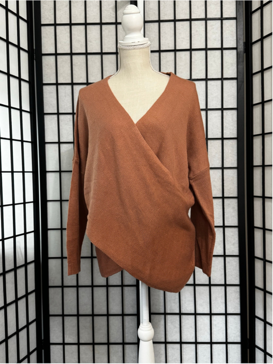 YOINS Sweaters - Women's YOINS V-Neck Sweater Size Medium Terra-cotta